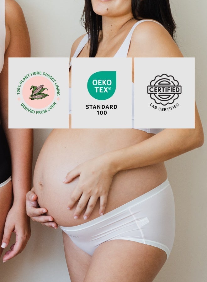 Intimate Queen Corn Bae Maternity Lacy Boy Shorts – Ultra-Soft, No Roll-Ups & Gusset Support, Full Coverage Comfort for Every Trimester (Pack Of 3) - Image 5